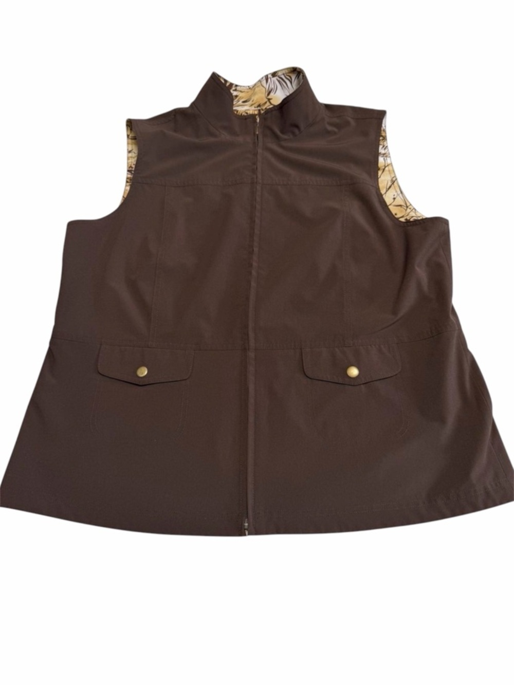 Zenergy by Chico’s Safari Animal Print Reversible Vest Women’s 3 (XL) Outdoor - Picture 5 of 8